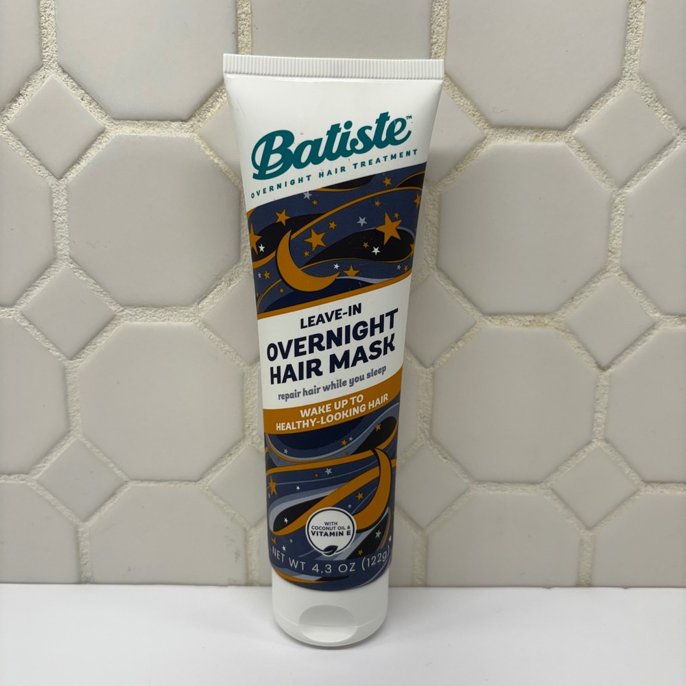 Batiste Overnight Hair Mask Unisex 4.3oz Blue White Leave-In Treatment New